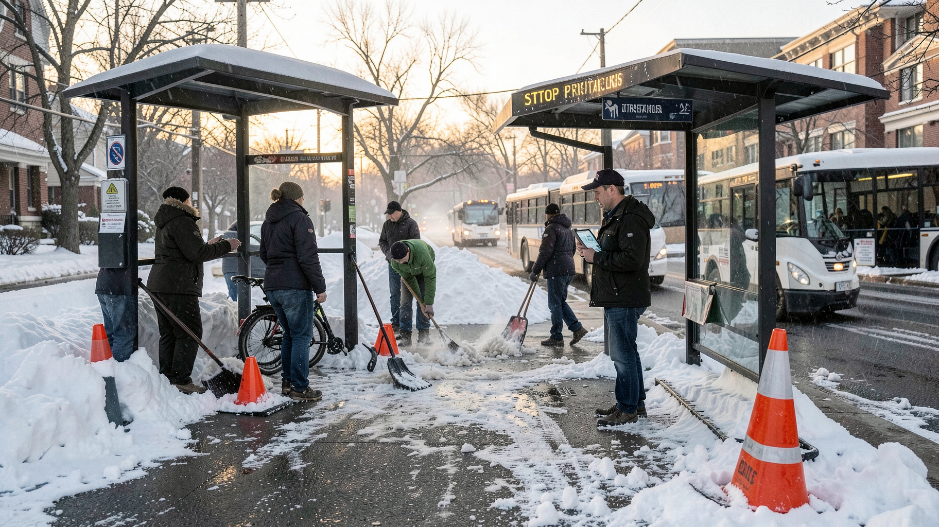 バス停除雪を24時間化へ、公共交通を支える雪対策DXと予算設計の焦点